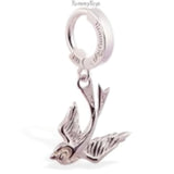 NEW - Femme Metale's Sterling Silver Love Bird Navel Ring