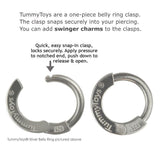 Colorful CZ Belly Ring Dangle | Solid Sterling Silver - TummyToys