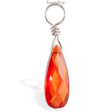 Combo Set - SAVE 15% with this 4 Piece Tangerine CZ Sterling Silver Navel Ring / Belly Ring Collection - Exclusively by TummyToys