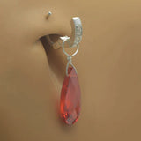 NEW - Changeable Tangerine CZ Belly Ring Dangle Charm