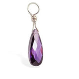 Combo Set - SAVE 15% with this 4 Piece Violet Coloured CZ Sterling Silver Navel Ring / Belly Ring Collection - Exclusively by TummyToys