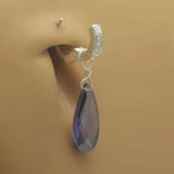 Combo Set - SAVE 15% with this 4 Piece Violet Coloured CZ Sterling Silver Navel Ring / Belly Ring Collection - Exclusively by TummyToys