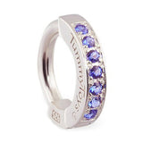 NEW - Changeable Purple CZ Belly Ring Dangle Charm