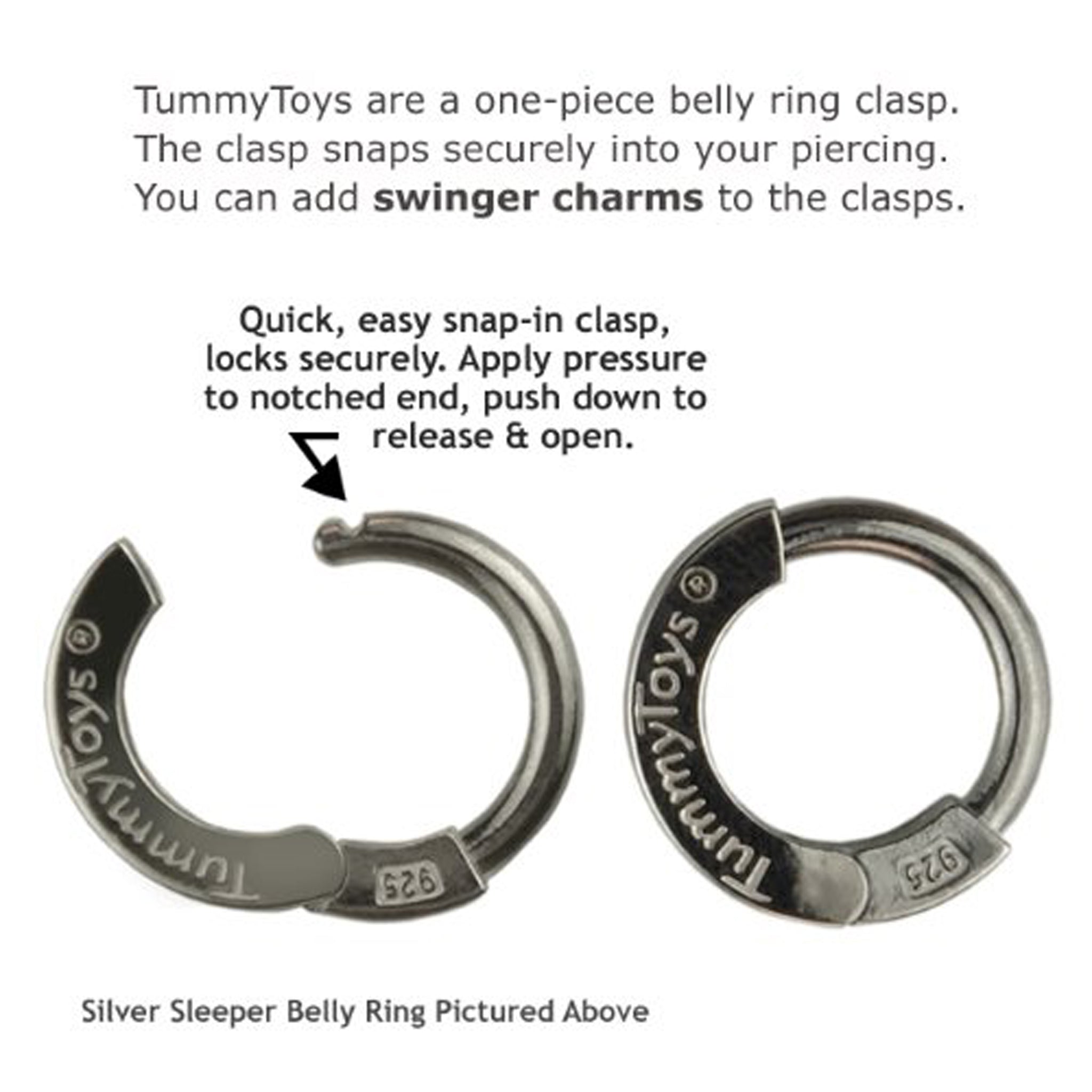 TummyToys Sparkling CZ Star Belly Ring TummyToys UK