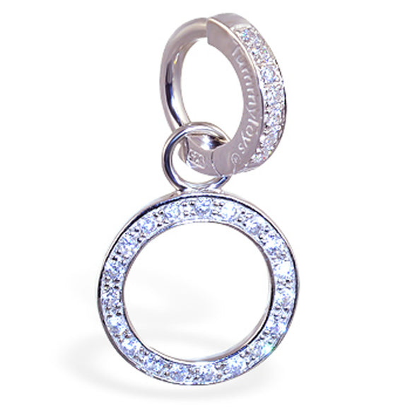 SAVE 10% with this 2 piece Combo Set - 1 x Silver Sleeper Pave Set with Brilliant White CZs & 1 x Changeable Circle of Life Pave Set CZ Swinger Charm
