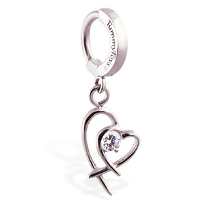 SAVE 10% with this 2 piece Combo Set - Surgical Steel 316L Navel Ring Set - 1 x Plain Sleeper & 1 x Sleeper with Drop Charm of your choice
