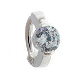 SAVE 10% with this 2 piece Combo Set -1 x Sterling Silver Sleeper Clasp Set with Large Clear CZ and 1 x Swinger with Clear CZ Drop Charm