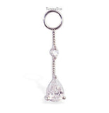 SAVE 10% with this 2 piece Combo Set -1 x Sterling Silver Sleeper Clasp Set with Large Clear CZ and 1 x Swinger with Clear CZ Drop Charm
