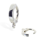 Sterling Silver Classic Sleeper Navel Ring with Jump Ring