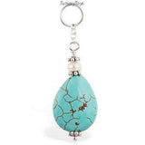 Sterling Silver Interchangeable Swinger Charm - Turquoise Drop Charm