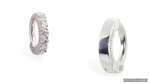 SAVE 10% with this 2 piece Combo Set - Silver Sleeper Collection - 1 x Plain Sleeper Clasp & 1 x Pave Set Sleeper Clasp with 5 Dazzling CZs