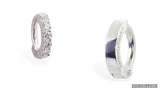 SAVE 10% with this 2 piece Combo Set - Silver Sleeper Collection - 1 x Plain Sleeper Clasp & 1 x Pave Set Sleeper Clasp with 5 Dazzling CZs