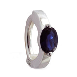 SAVE 10% with this 2 piece Combo Set - Silver Sleeper Collection - 1 x Plain Sleeper Clasp & 1 x Large Sapphire Blue CZ Clasp