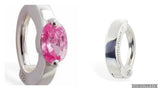 SAVE 10% with this 2 piece Combo Set - Silver Sleeper Collection - 1 x Plain Sleeper Clasp & 1 x Large Pink CZ Clasp